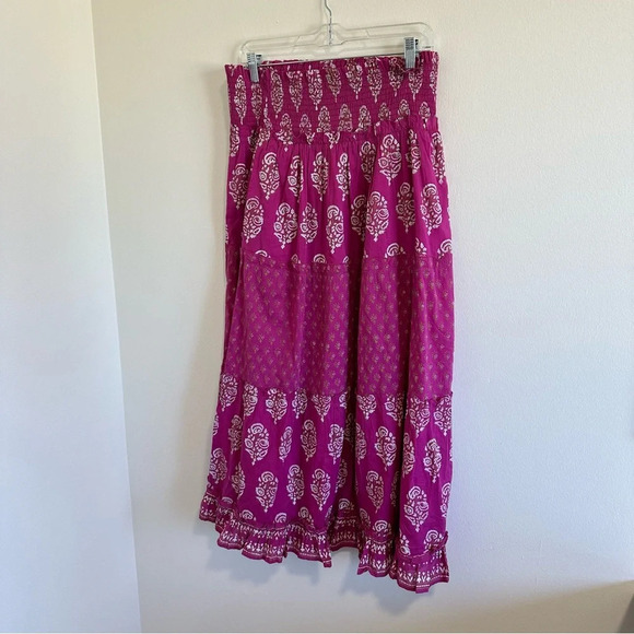 Cleobella Bali Ankle Skirt Mix Block Print Large - Picture 6 of 6